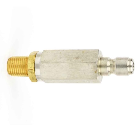 Interstate Pneumatics 1/4 Inch Stainless Steel Plug x 1/4 Inch Male NPT Inline Water Filter PW7160